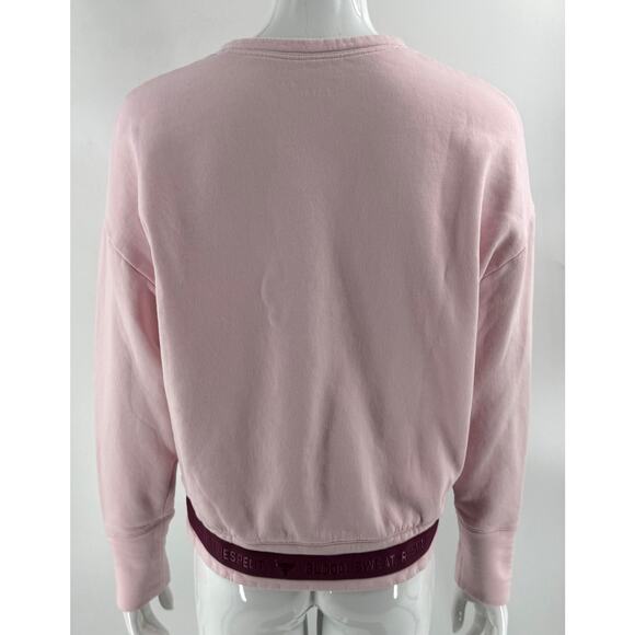 Under Armour Womens Crop Sweatshirt Top Size Medium Pink Drawstring Waist - Picture 6 of 8
